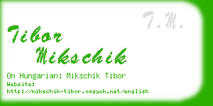 tibor mikschik business card